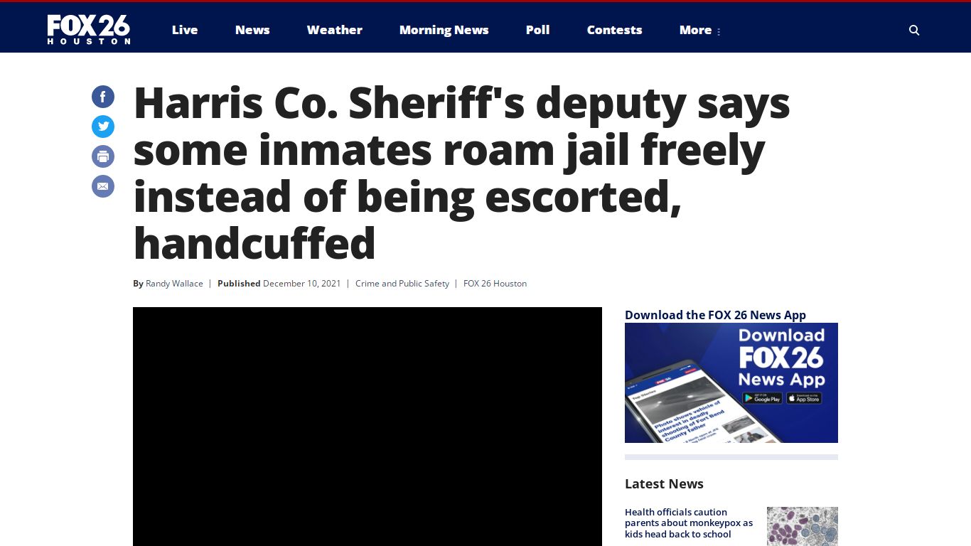 Harris Co. Sheriff's deputy says some inmates roam jail ...