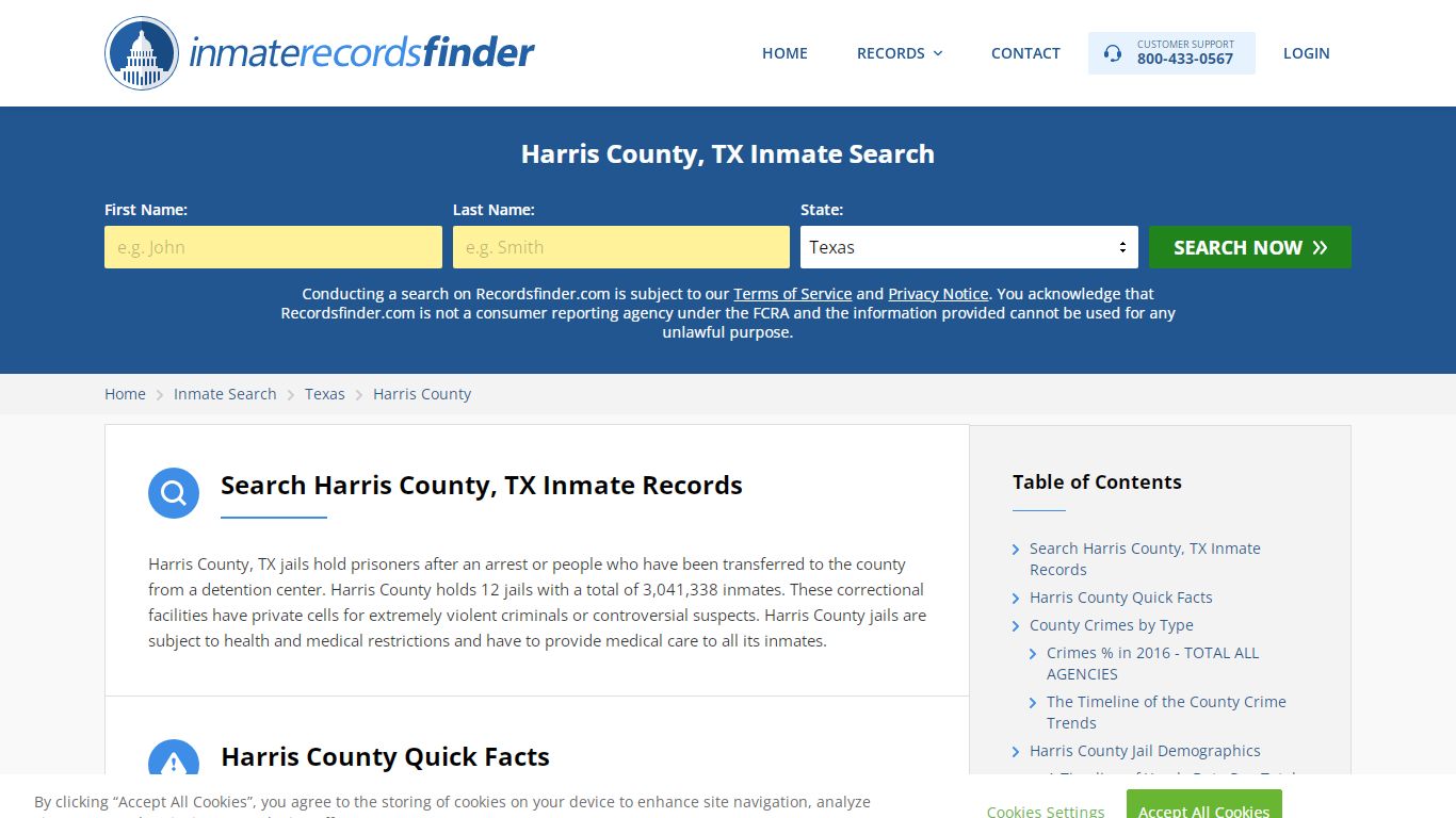 Harris County, TX Inmate Lookup & Jail Records Online